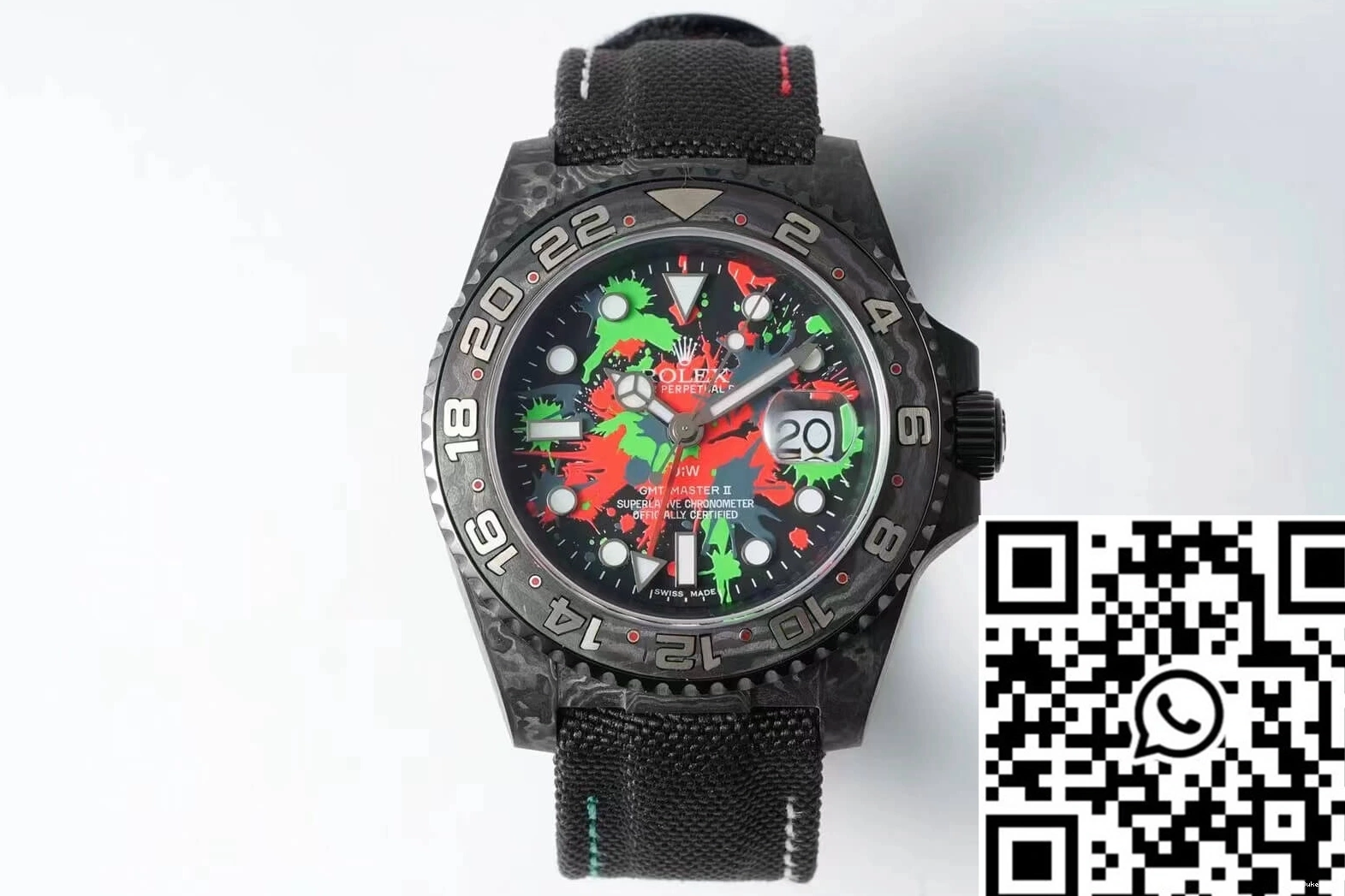 Carbon II Black 1164 Color Fiber Diw GMT-MASTER Dial Strap Resilient Fabric Rolex 0719